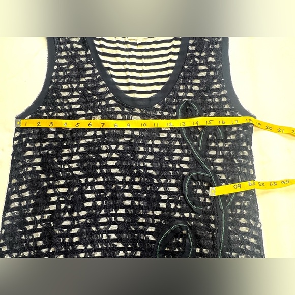 MEADOW‎ RUE for ANTHROPOLOGIE Navy blue lace tunic top size XL. - Picture 13 of 14